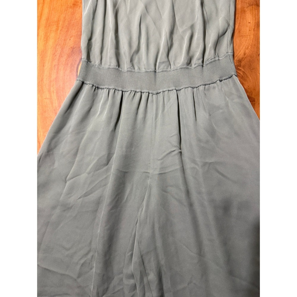 Theory Women's Ribbed Waist Jumpsuit Medium Silk Designer Wide Leg Career HH28 - Picture 4 of 9